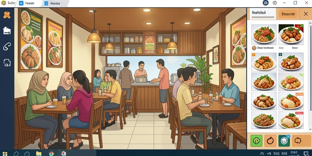 Tampilan menu yang mudah dinavigasi dan menarik.
