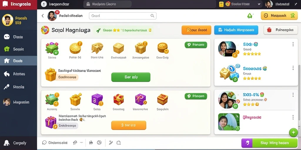 Tampilan layar utama dengan berbagai mode permainan.